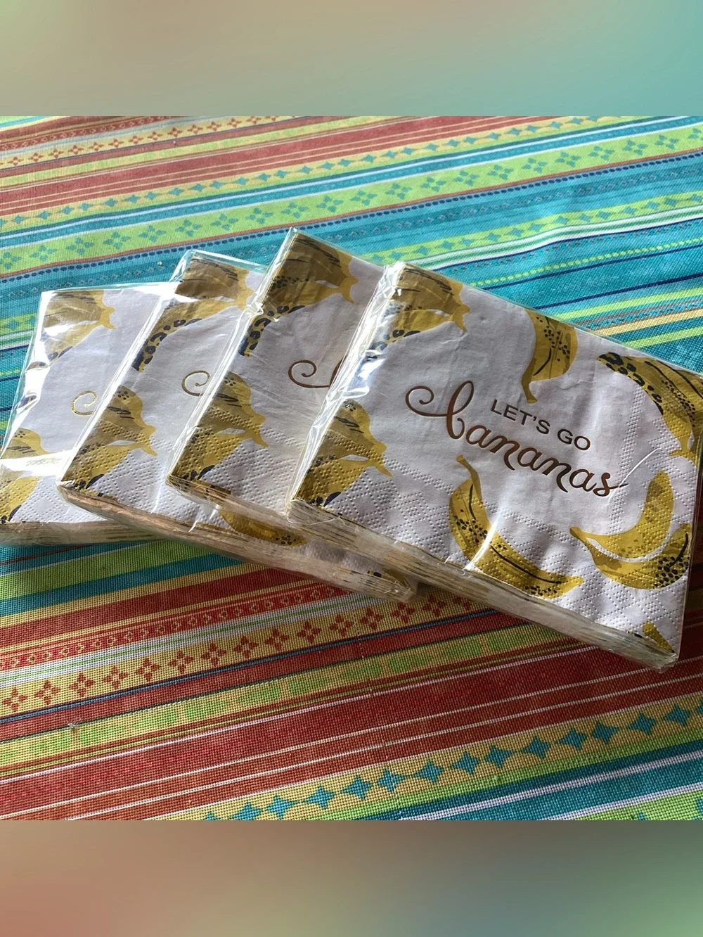 Celebrate It Let’s Go Bananas set - napkins and mini tumbler
